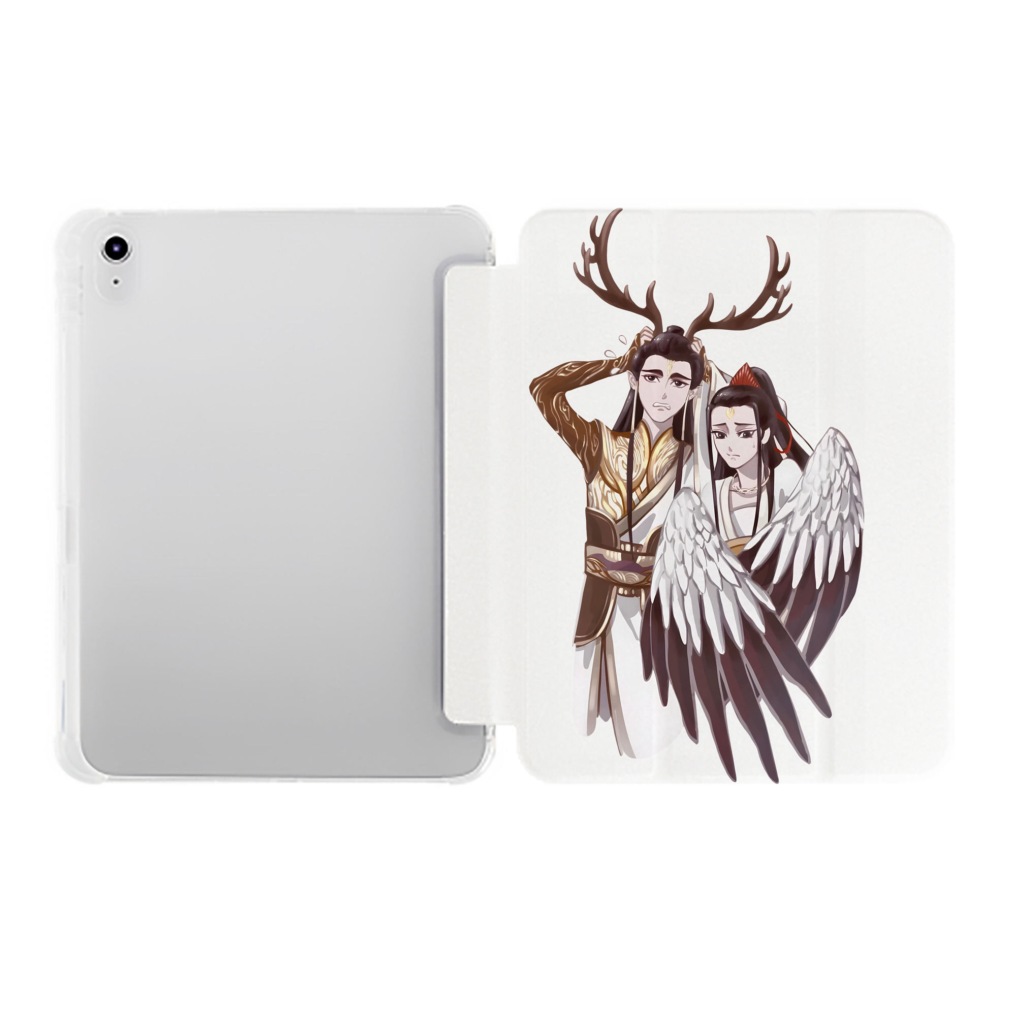 （画像用） Ne Zha 2 ナタ 魔童の大暴れ IPad ケース ペン収納付き 三つ折りスタンド PUレザー×シリコン 対応機種9.5/10.5/10.9インチ
